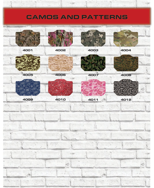 Camo and Patterns - Standard Size