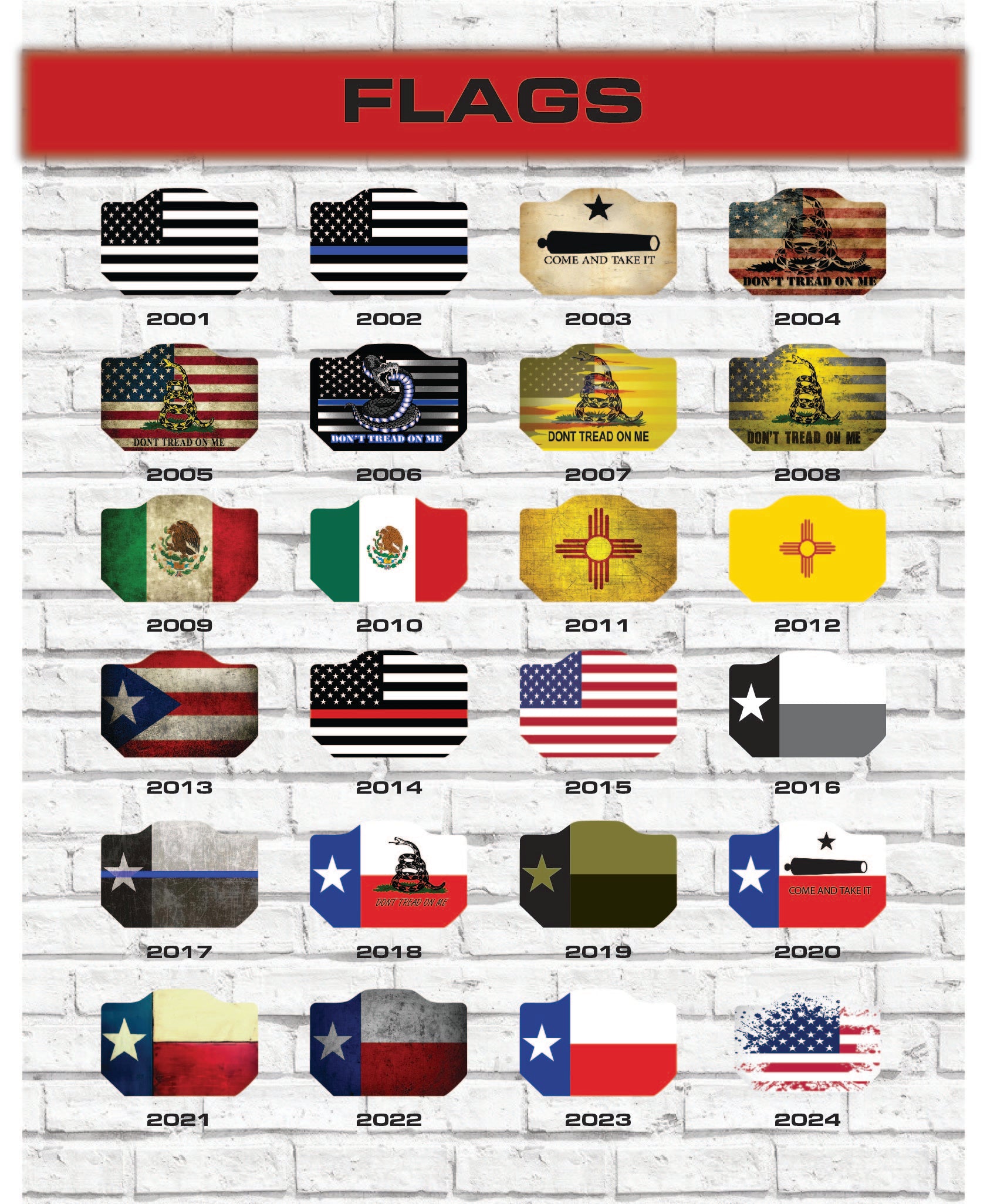 File Flags Flags - Standard Size – Holster Supply